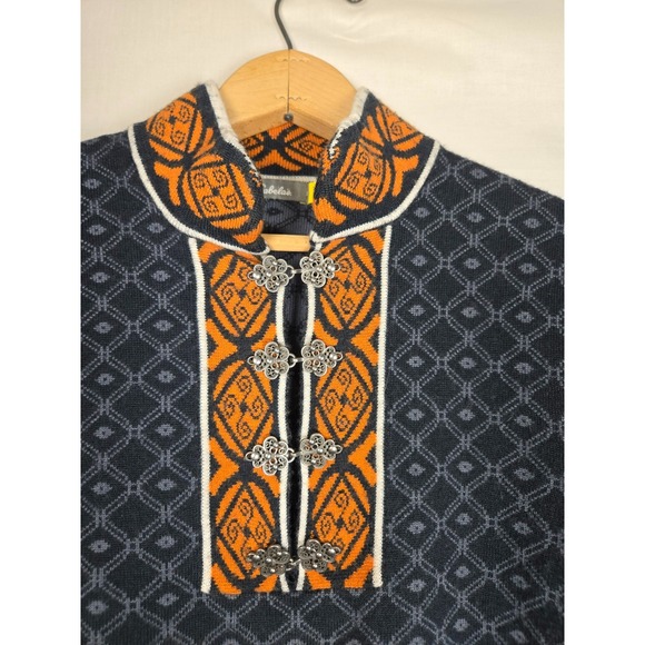 Cabela's Nordic Fair Isle with Metal Clasps Merino Wool Sweater Women's S - Picture 2 of 11